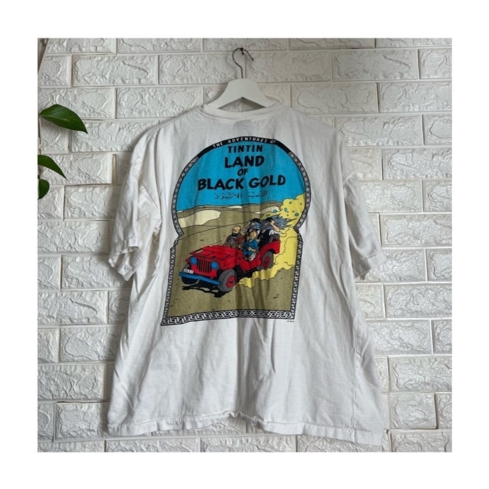 The Adventures of Tin Tin - Land Of The Gold - Vintage Graphic T- Shirt